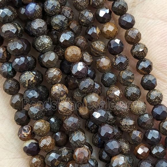 Brown Opal Beads Faceted Round