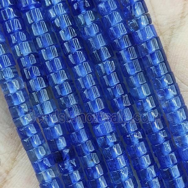 Blue Crystal Quartz Heishi Beads Dye