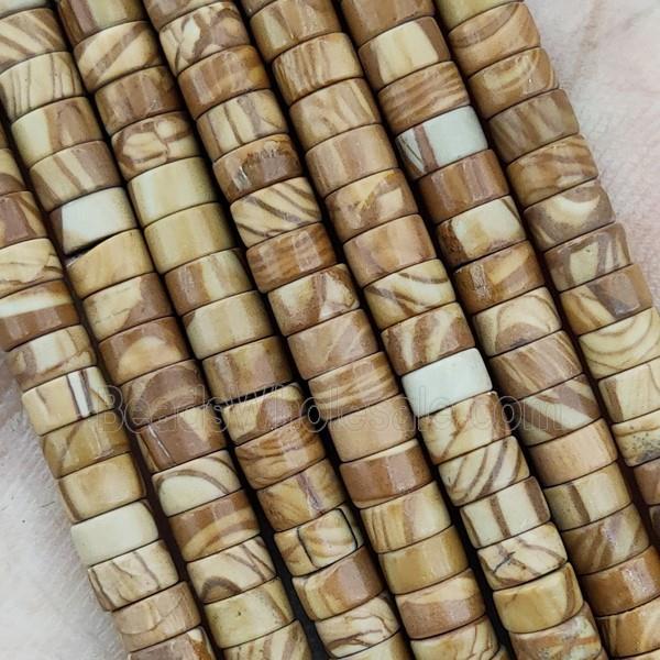Synthetic Picture Jasper Heishi Beads