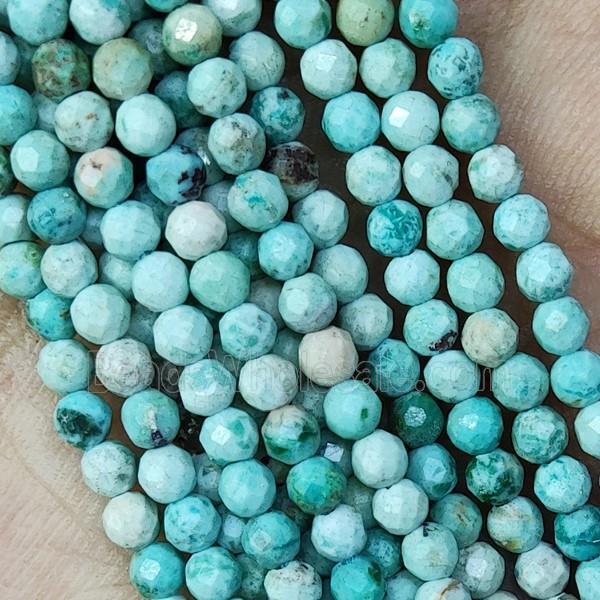 Natural Peruvian Turquoise Beads Faceted Round