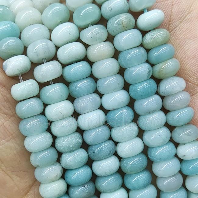 Blue Amazonite Beads Smooth Rondelle
