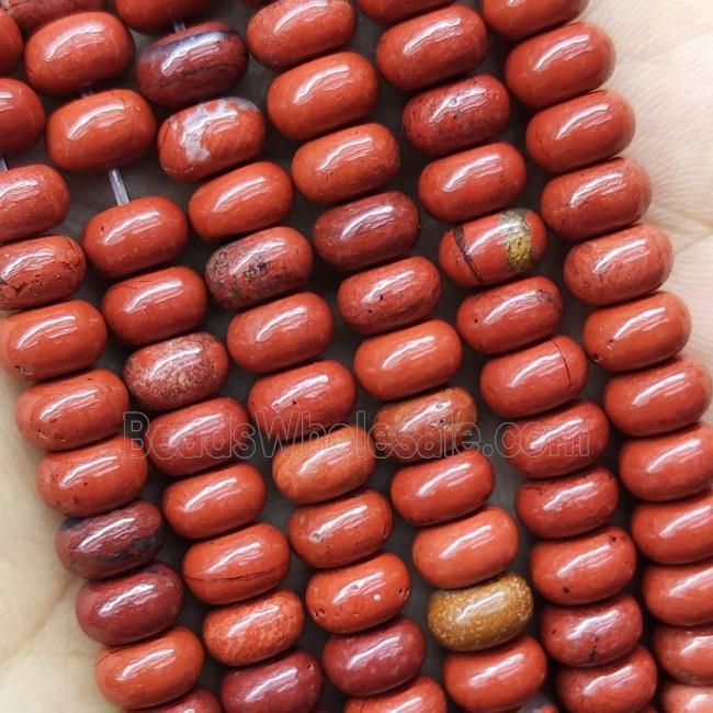 Red Jasper Rondelle Beads Smooth