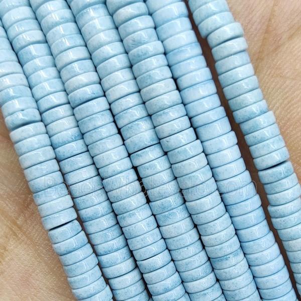 Blue Oxidative Agate Heishi Beads