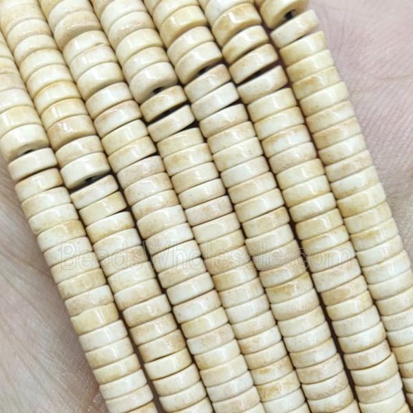Yellow Oxidative Agate Heishi Beads