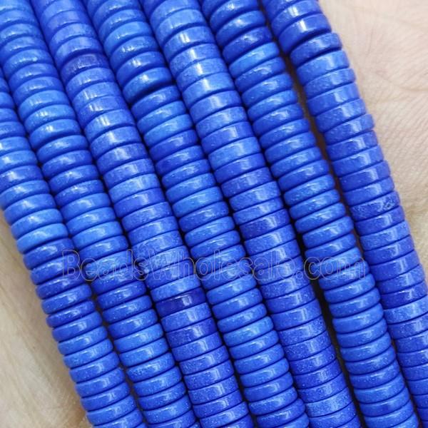 Blue Oxidative Agate Heishi Beads