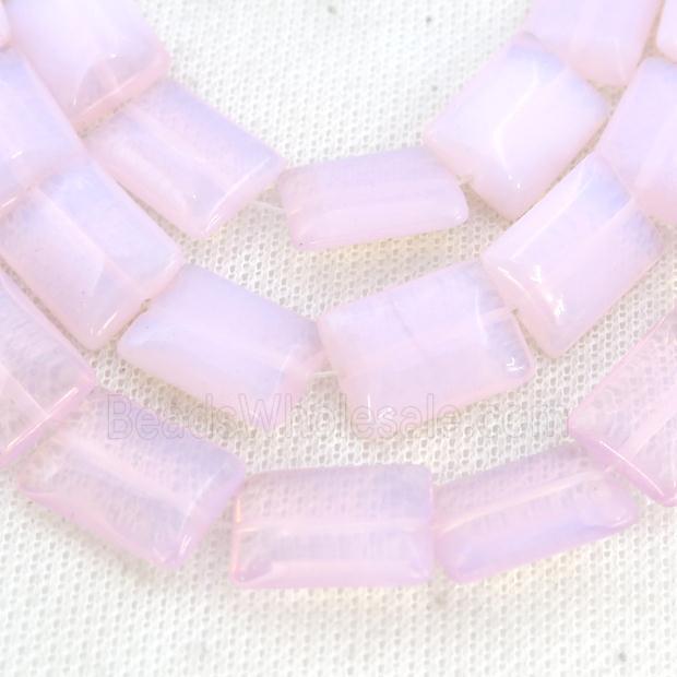 Pink Opalite Rectangle Beads
