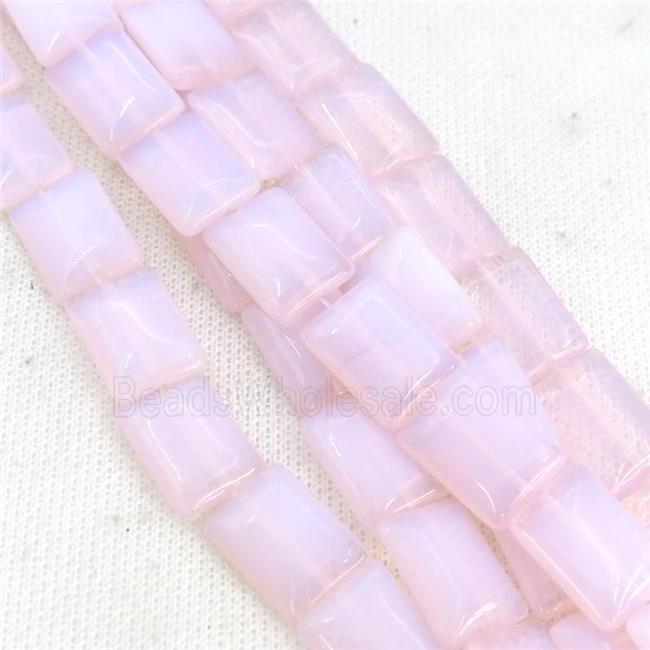 Pink Opalite Rectangle Beads
