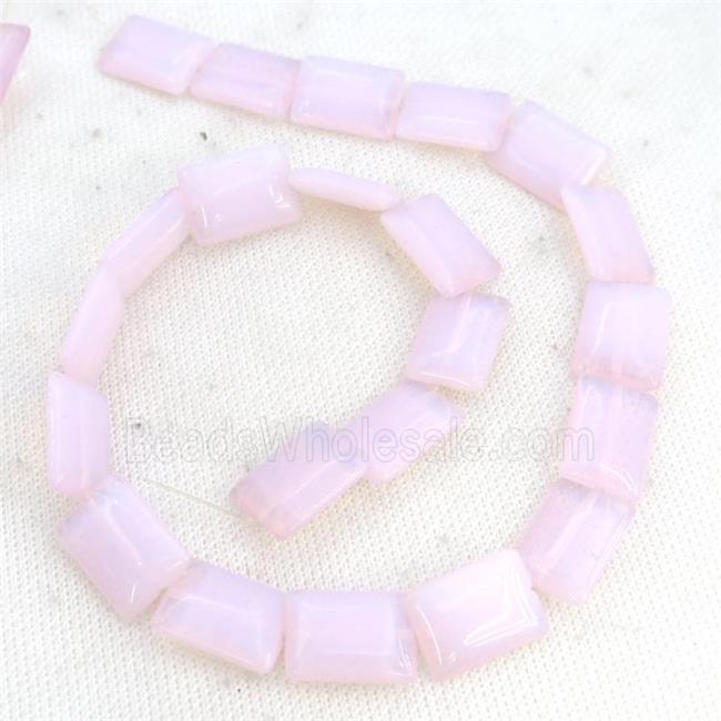 Pink Opalite Rectangle Beads