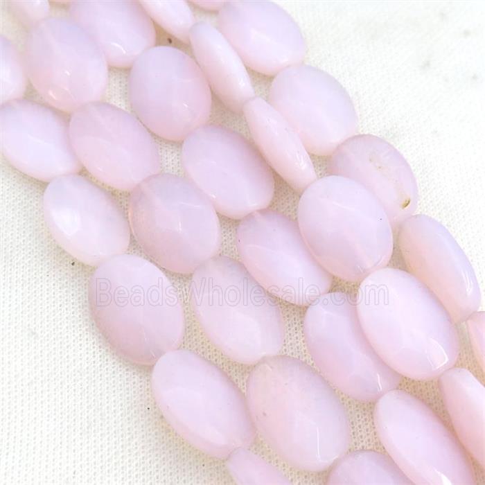 Pink Opalite Beads Faceted Oval
