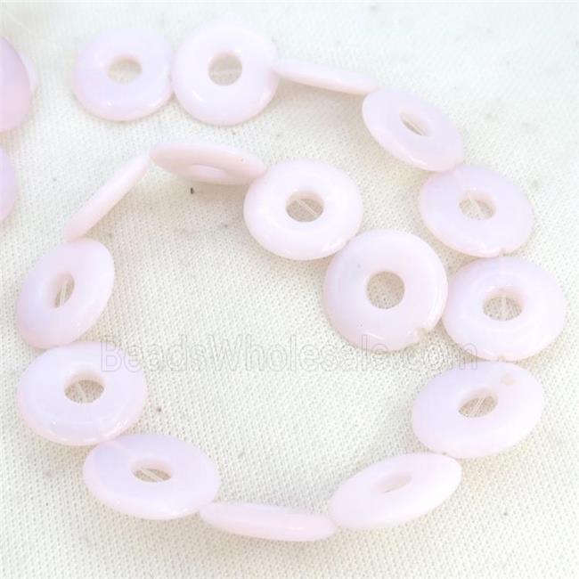 Pink Opalite Donut Beads