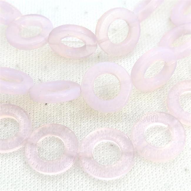 Pink Opalite Circle Beads