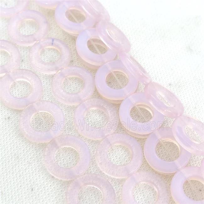Pink Opalite Circle Beads