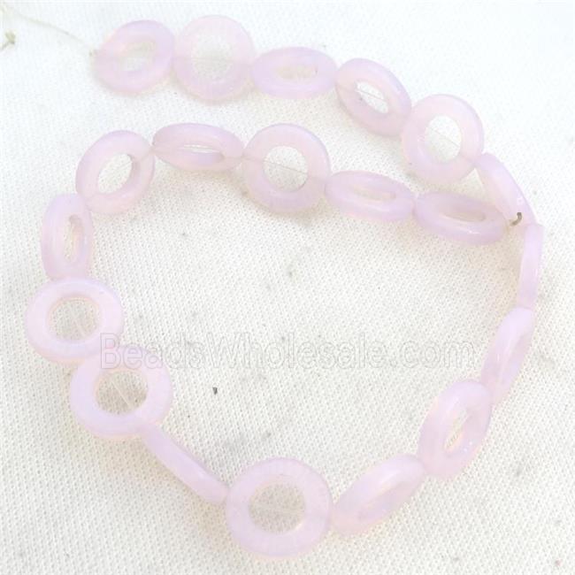 Pink Opalite Circle Beads