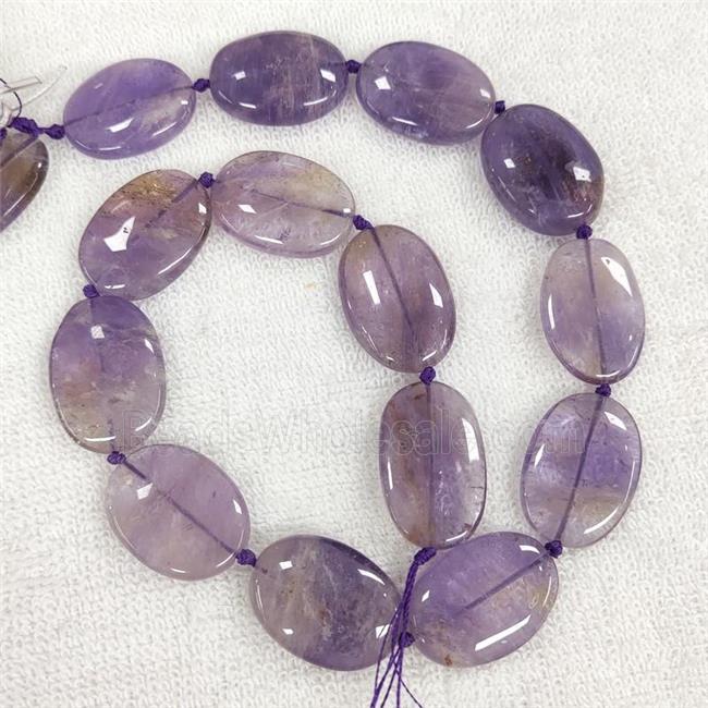 Natural Ametrine Oval Beads Purple