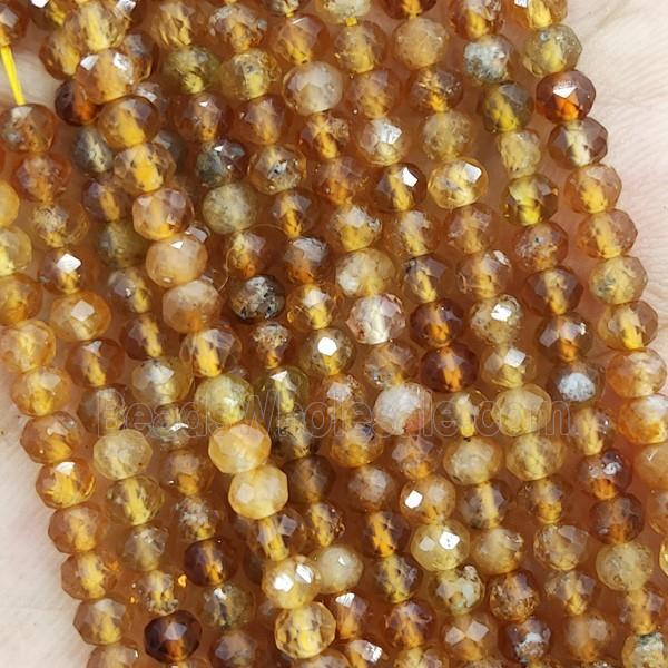 Natural Yellow Tourmaline Beads Faceted Rondelle