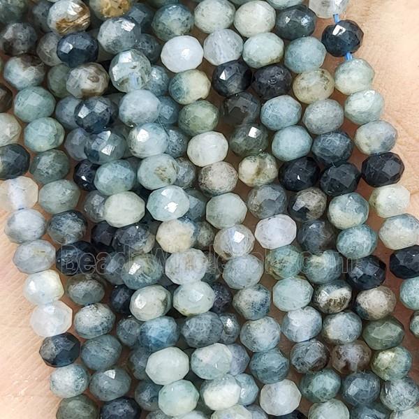 Natural Blue Tourmaline Seed Beads Faceted Rondelle