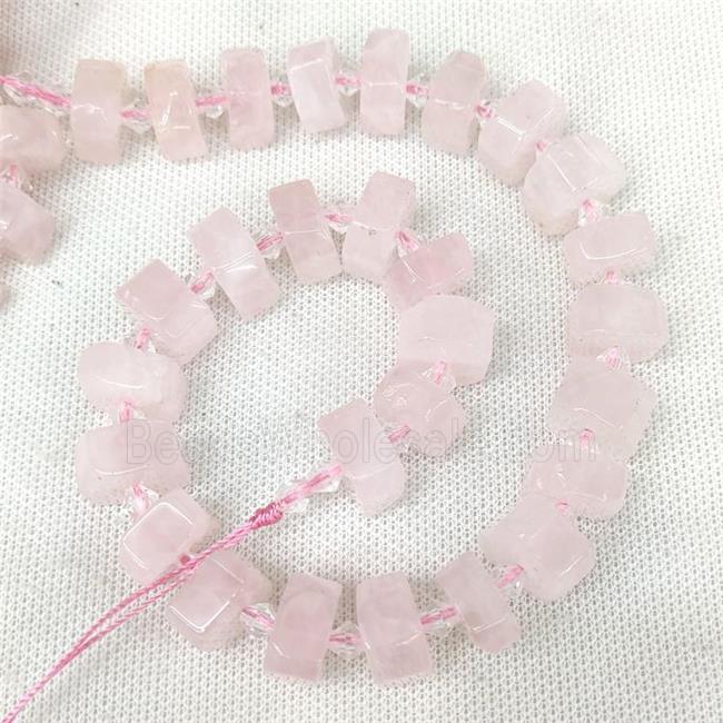 Rose Quartz Heishi Beads Cut Pink