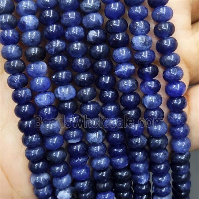 Blue Sodalite Beads Smooth Rondelle