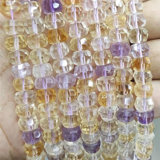 Natural Ametrine Beads Faceted Rondelle