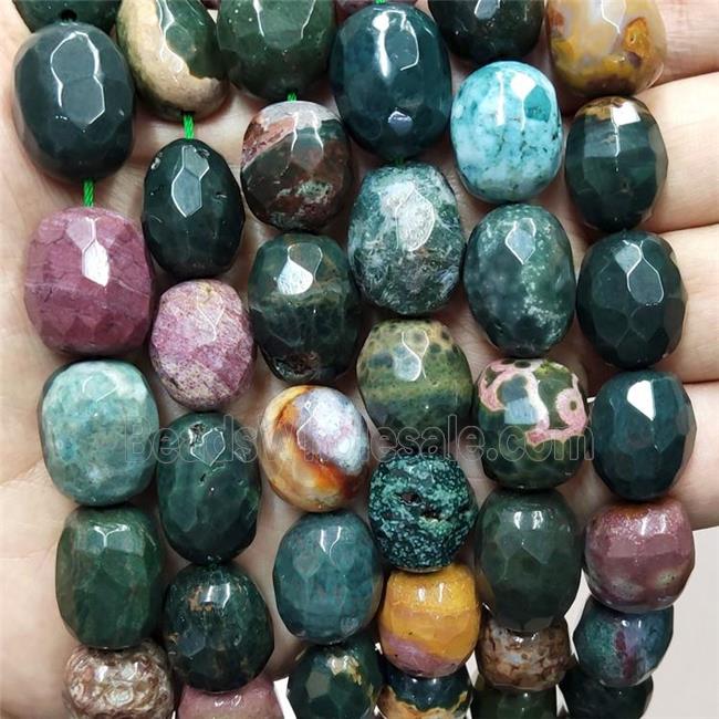 Natural Ocean Agate Nugget Beads Freeform Faceted Multicolor
