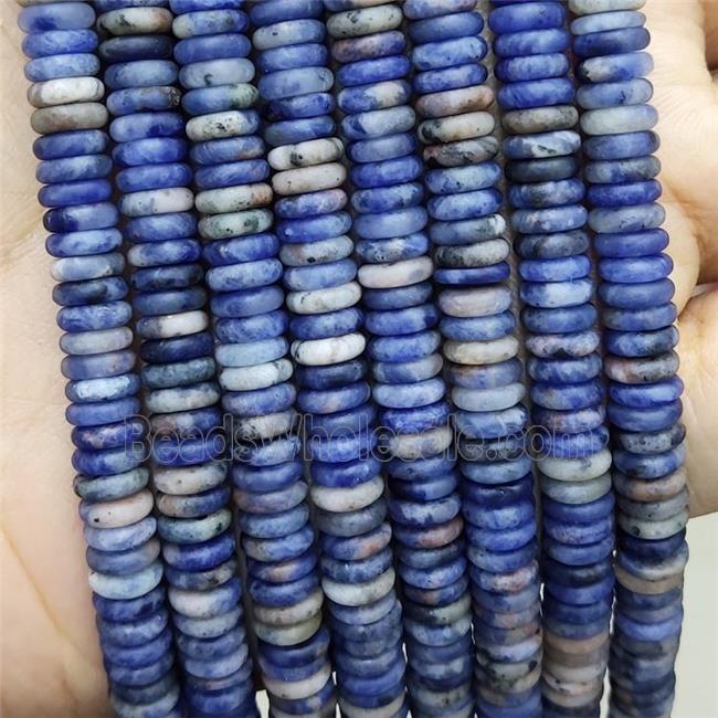 Natural Blue Sodalite Heishi Beads Matte