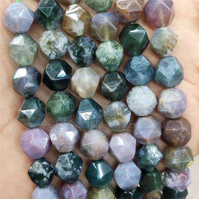 Natural Indian Agate Beads Cut Round
