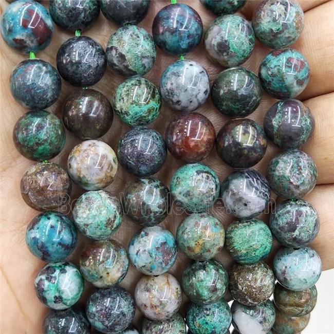 Natural Azurite Beads B-Grade Smooth Round