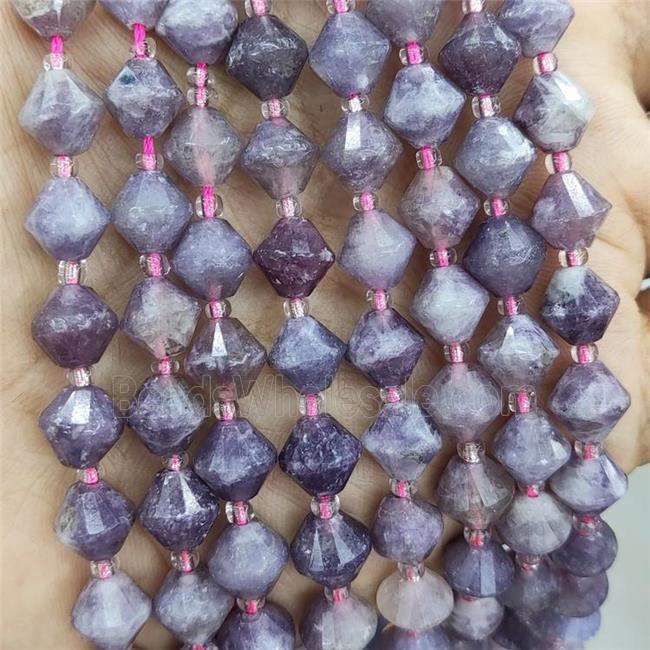 Natural Pink Tourmaline Beads Bicone