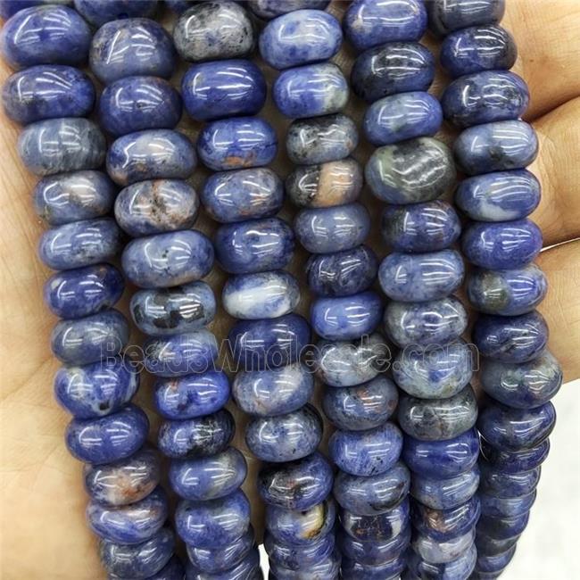 Natural Blue Sodalite Beads Rondelle Square