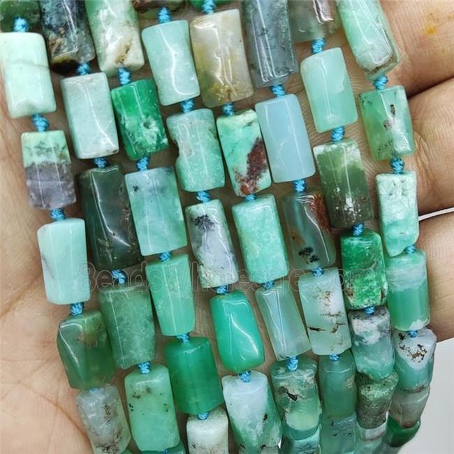 Natural Australian Chrysoprase Beads Green Tube