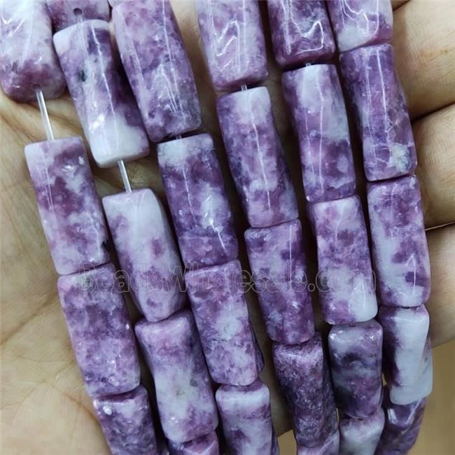 Purple Lepidolite Beads Twist Tube