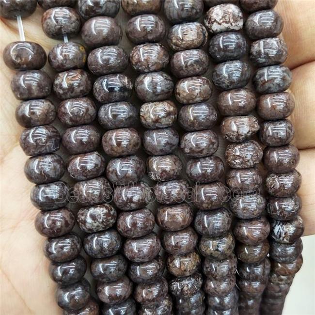 Red Snowflake Jasper Beads Smooth Rondelle