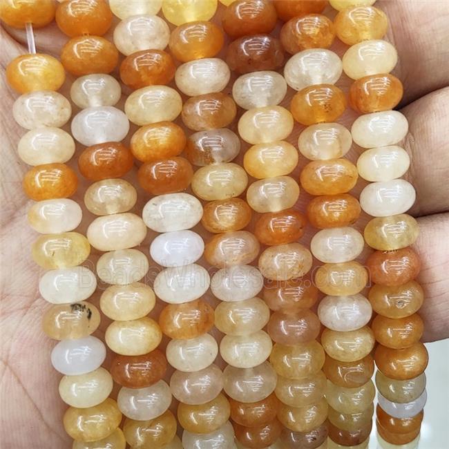 Orange Aventurine Beads Smooth Rondelle