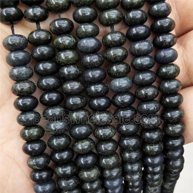 Green Lace Jasper Beads Smooth Rondelle