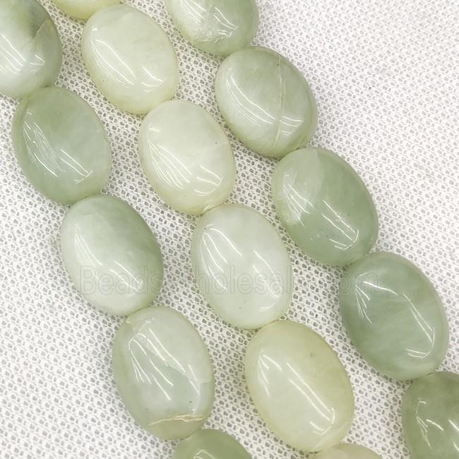 New Mountain Jade Oval Beads Green