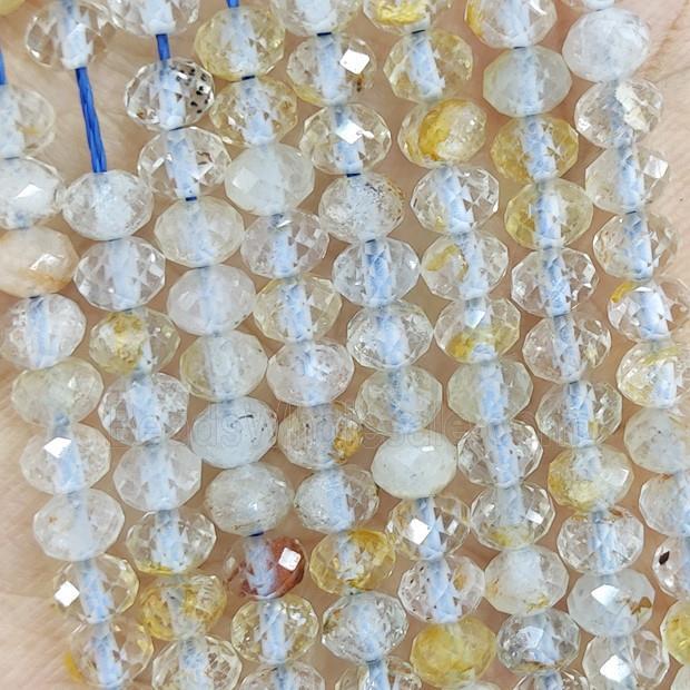 Natural Topaz Beads Yellow Faceted Rondelle