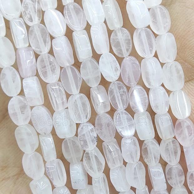 Rose Quartz Oval Beads Lt.Pink