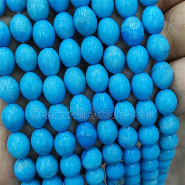 Howlite Turquoise Rice Beads Blue Dye