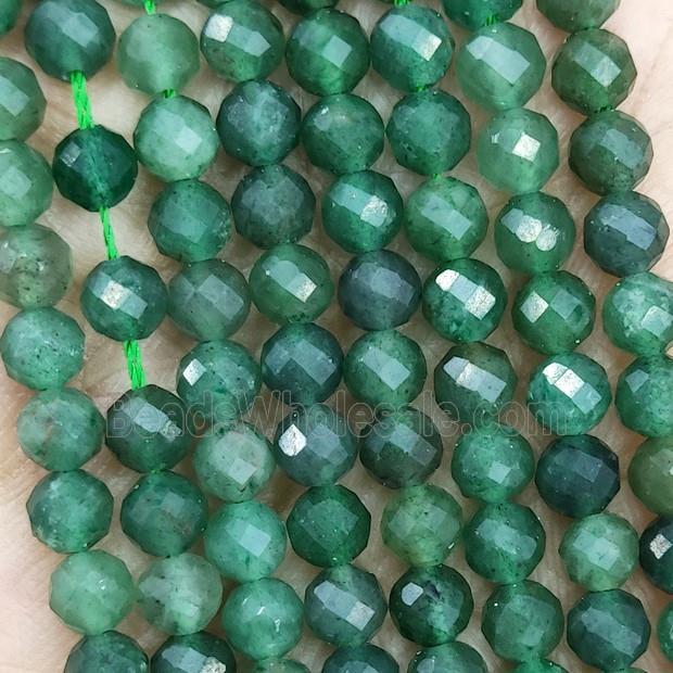 Green Aventurine Beads Faceted Round