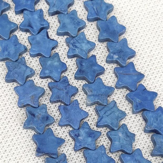 Howlite Turquoise Star Beads Blue Dye
