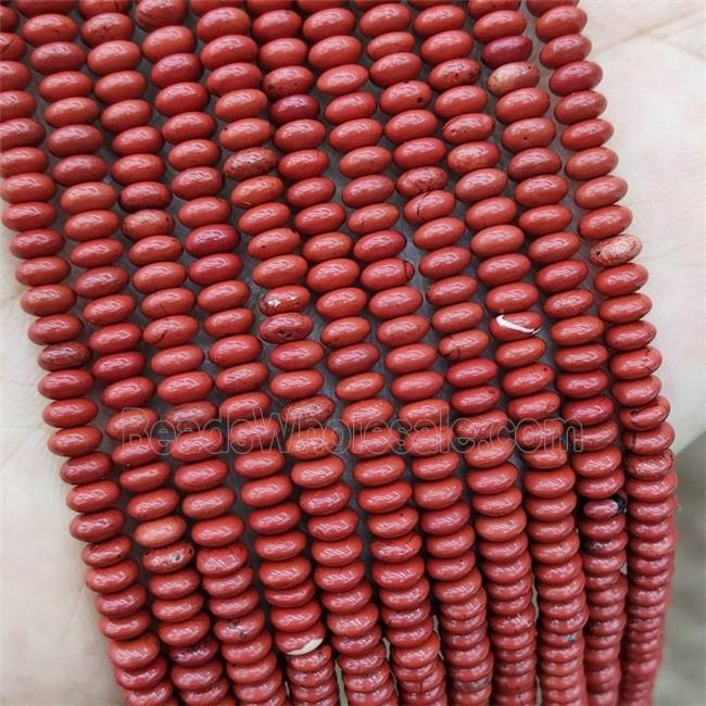 Natural Red Jasper Beads Smooth Rondelle