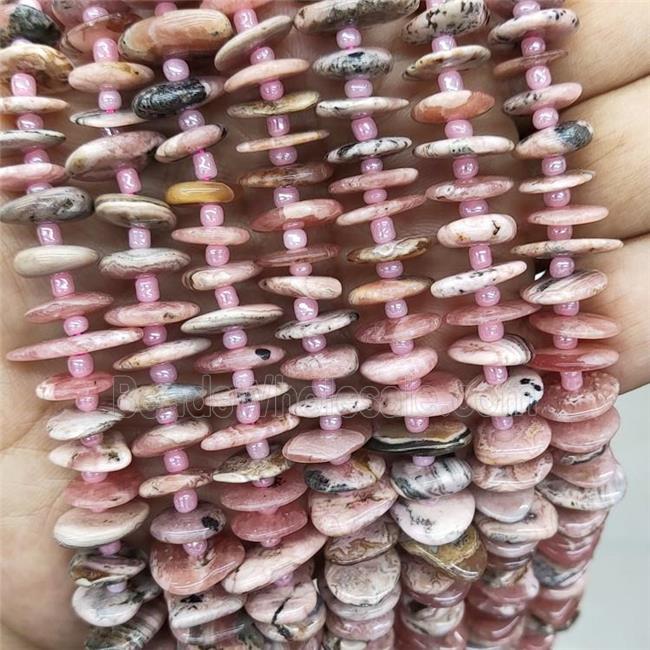 Natural Argentina Rhodochrosite Spacer Beads Pink Freeform Chips