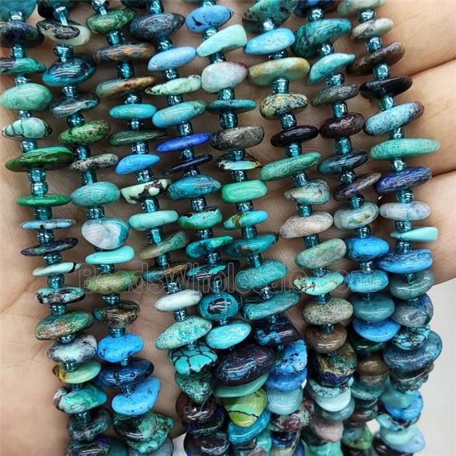 Natural Chinese Turquoise Spacer Beads Green Blue Freeform Chips