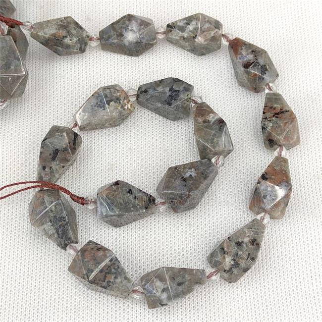 Flame Jasper Teardrop Pendant Faceted