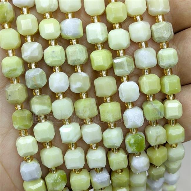 Natural Butter Jasper Beads Olive Faceted Cube