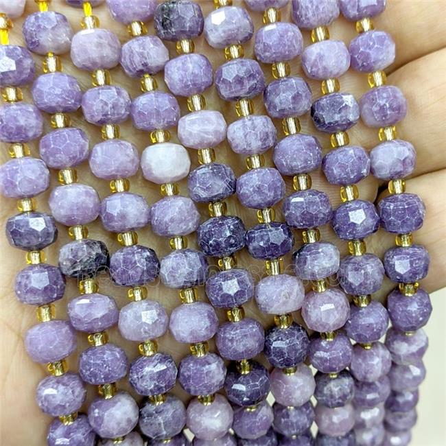 Natural Lilac Jasper Beads Faceted Rondelle