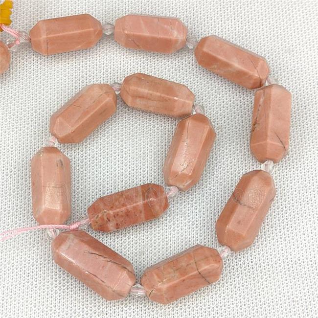 Red Howlite Bullet Beads Dye Prism