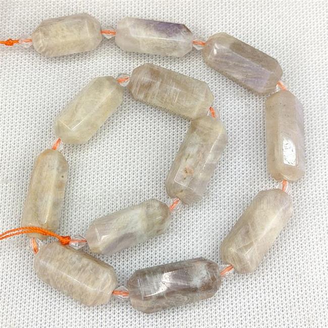 Natural Sunstone Prism Beads Bullet
