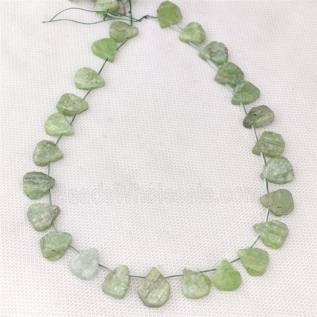 Green Kyanite Beads Teardrop Topdrilled