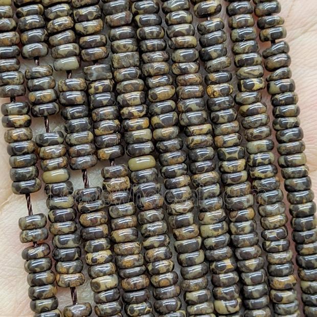 Coffee Ocean Jasper Beads Smooth Rondelle